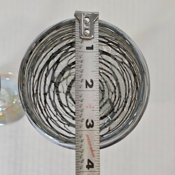 Unique Hand Blown Art Glass 2 Goblets With Chocolate Web Design Over White Base - Picture 11 of 12